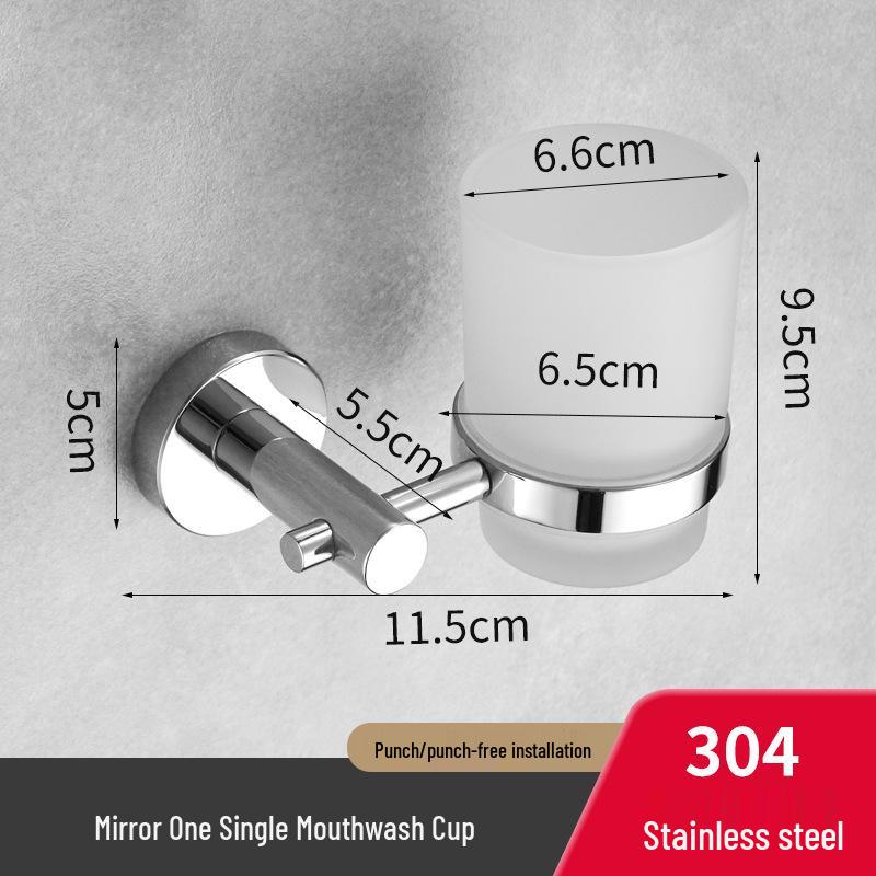 Edelstahl Badezimmer Handtuchhalter Set mit Spiegelablage & Nagelfreier Installation