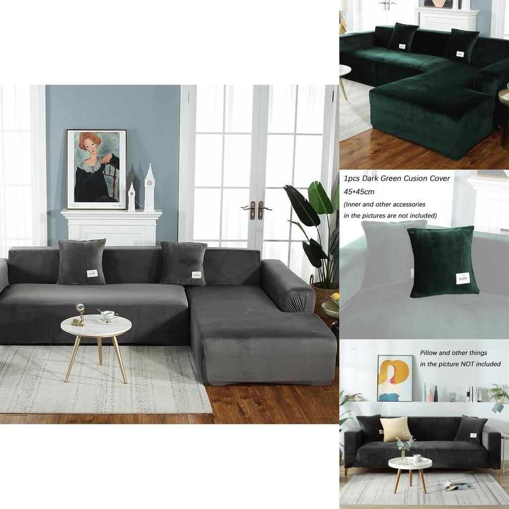 Premium Samt Elastischer Sofabezug Für 1-3 Sitzer Universal Und Weicher Schutz