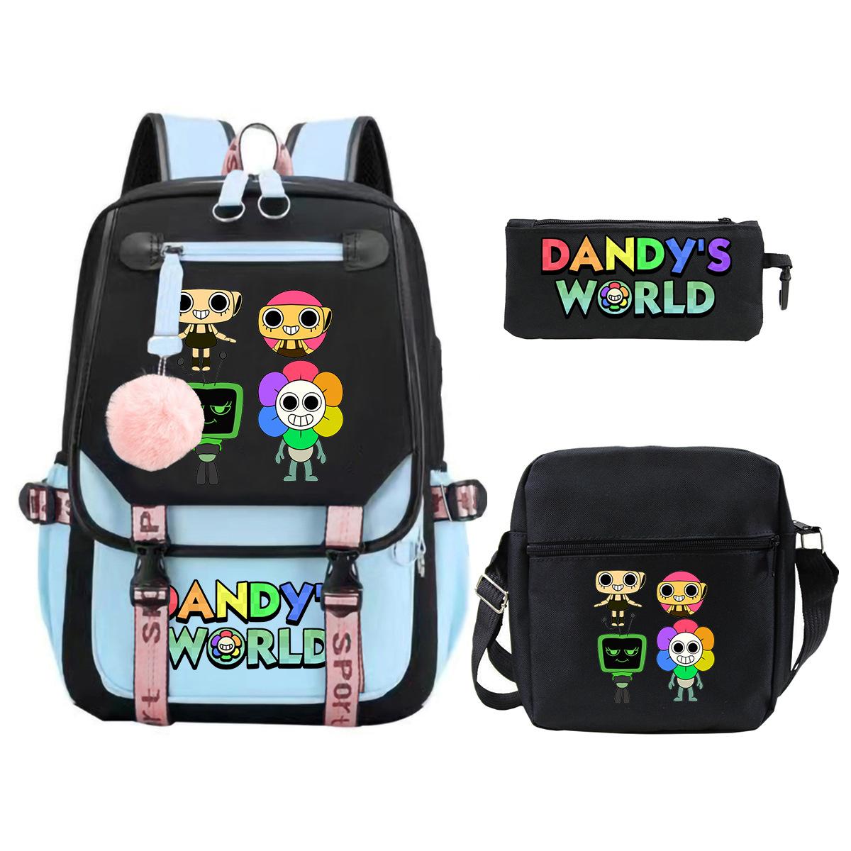 

Мерч гри Dandy s world Рюкзак для початкової та середньої школи, модний дитячий рюкзак, набір із трьох предметів No specification