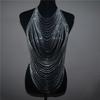 Hot-Selling New Arrival Chest Necklace Ornament Multi-Layer Rhinestone Sexy Body Chains Bra European and American Elegant Party