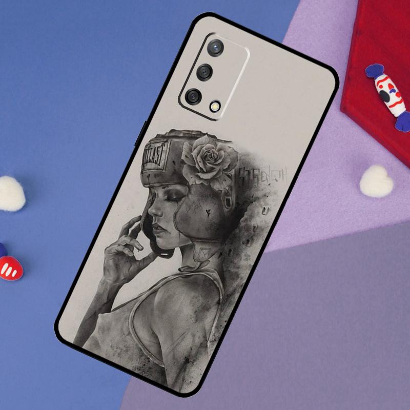 Boxing Art Case For Oppo A5 Pro A6 A57 A17 A78 A54 A74 A94 A76 A16 A96 A18 A40 A60 A80 A38 A58 A98 A15