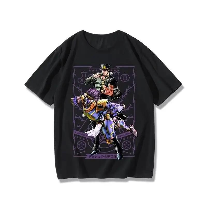 Jotaro Kujo Star Platinum Kira Yoshikage Printing Tops JoJos Bizarre Adventure Animation Derivatives TShirt High Street Tee