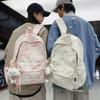 Schoolbag New Schoolbag Women's Bag Capacity Tie-dye Ink Wind Backpack National Tide Style Versatile Junior High School Student Backpack