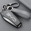 Styling Mouldings Alloy Leather Car Smart Remote Key Case Cover Emblem Accessories For BYD Song Pro Tang Dmi QIn PLUS MAX Yuan E