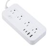 Stromleisten mit US-Stecker, 8 Steckdosen, 4 USB-Anschlüsse(2 USB-C), Geflochtenes Verlängerungskabel, Überspannungsschutz-Adapter für Zuhause