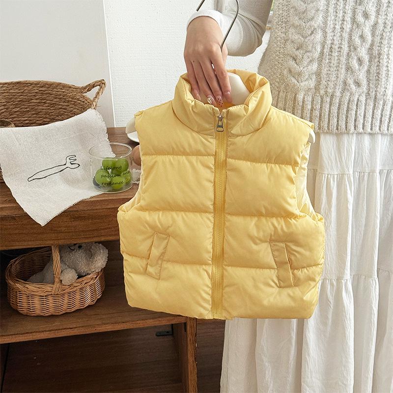2026 Kids' Autumn/Winter Padded Stand Collar Vest for Boys & Girls
