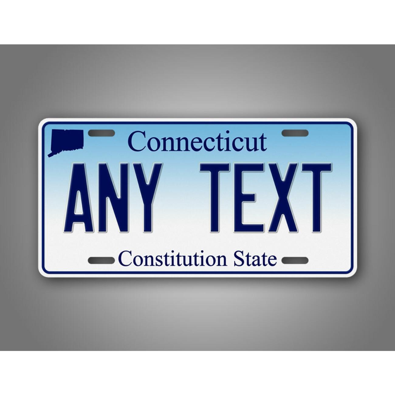 

Personalized Connecticut Custom Text Novelty Decorative Tag Dustproof & Waterproof (Only Decoration) белый
