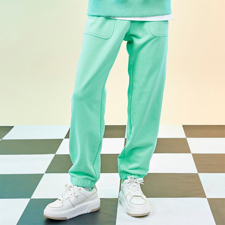 New MLB Mlb Base Logo SS22 Knitted Sports Pants Unisex Light Cameo Brown Green 3APTB0121-43KAL