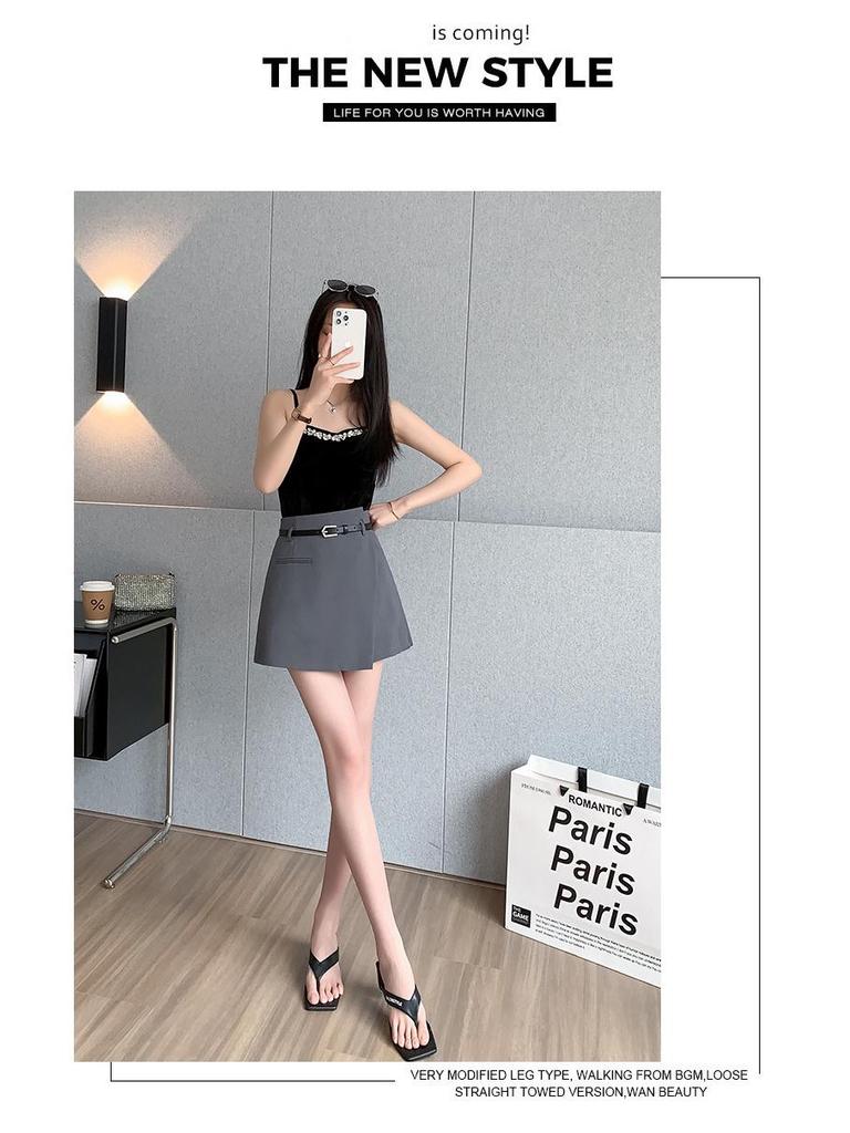 Women's High-Waist A-Line Irregular Skirt Shorts - 2025 Spring/Autumn Trend