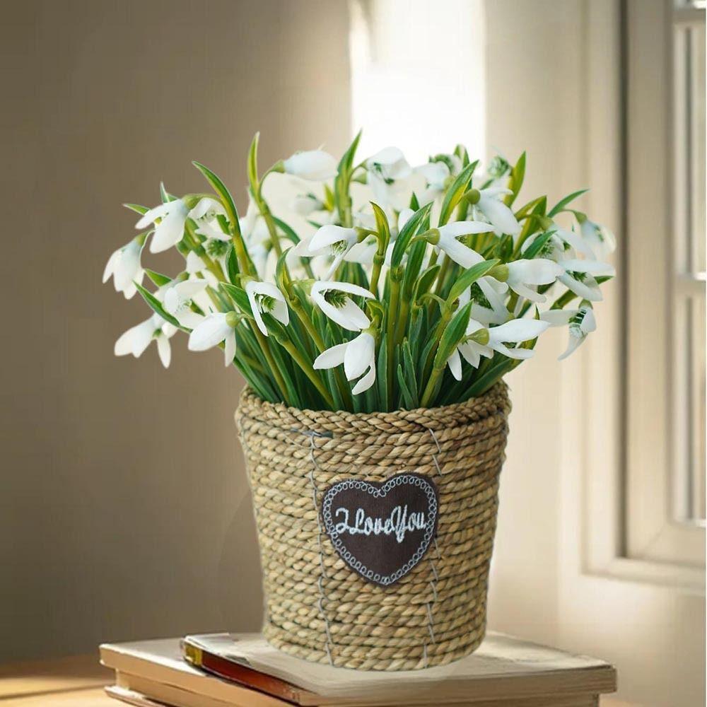 5 Stück/Bund Seidenblütenblätter Simulation Blumenstrauß Simulation Narzissenblüte Heimdekoration