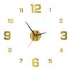 Creative minimalist glowing clock no-drill frameless silent hanging clock living room bedroom wall sticker decoration clock