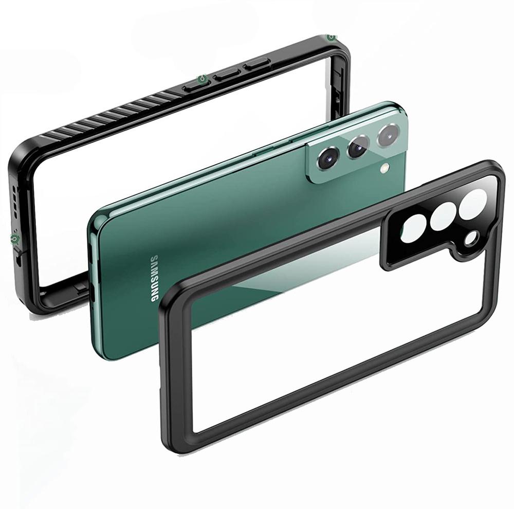 IP68 Waterproof Case for Samsung Galaxy S22+ Plus, Redpepper Dot+, Black