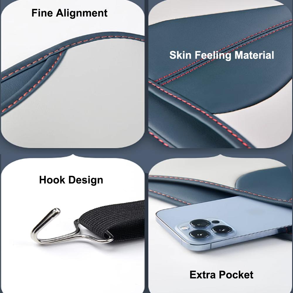2pcs For BYD Atto 3 Yuan Plus 2024 2024 Car PU Leather Anti Kick Mat Pad Car Anti-kick Protector Mats Seat Back Protector