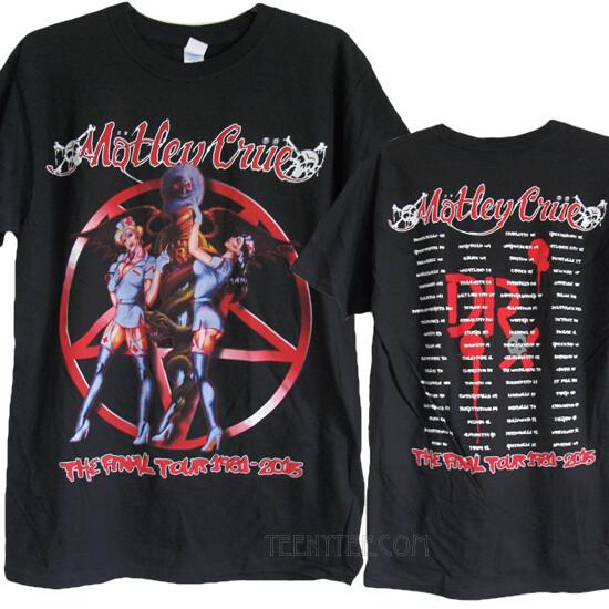 Motley Crue The Final Tour 2015 Black Short Sleeve Cotton  Unisex VM9071 Unisex T-Shirt XL