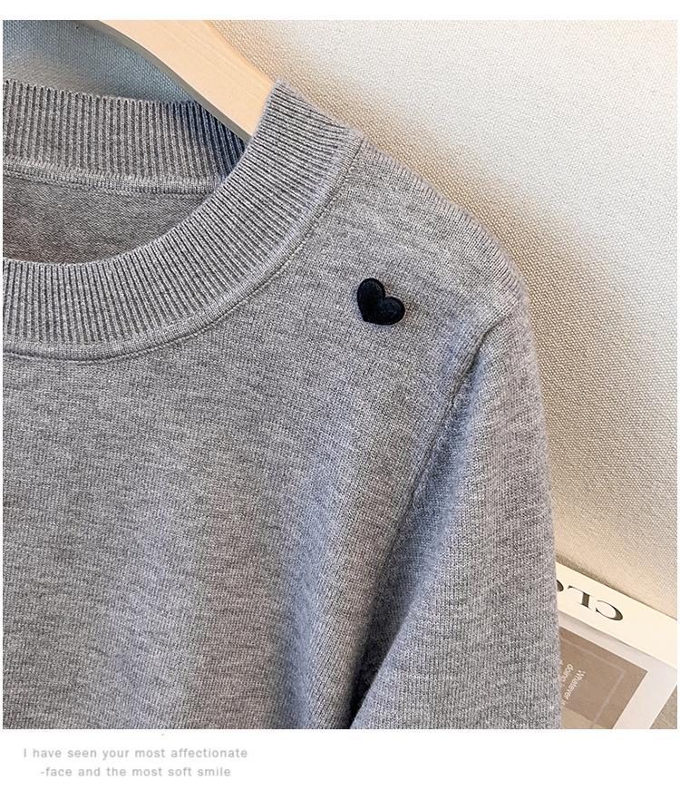 Plus Size Women's Loose Round Neck Pullover Sweater, Bust 150/160 (Size 200/300 Jin)