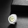Finger Ring Watch, One Size Fits Most: Waterproof Analog Ring Watch for Men and Women - Perfect for Birthdays, Anniversaries, Valentine's Day, White