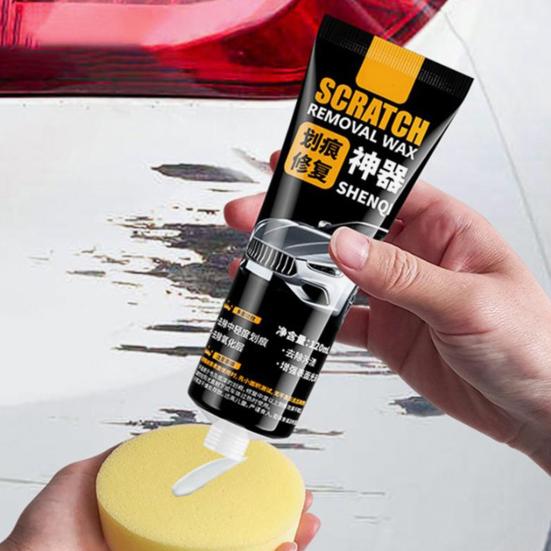 Crème de réparation de rayures de voiture 120 ml Cire de réparation de rayures automobiles Kit de réparation de rayures profondes pour voitures Supprime-rayures de peinture de voiture