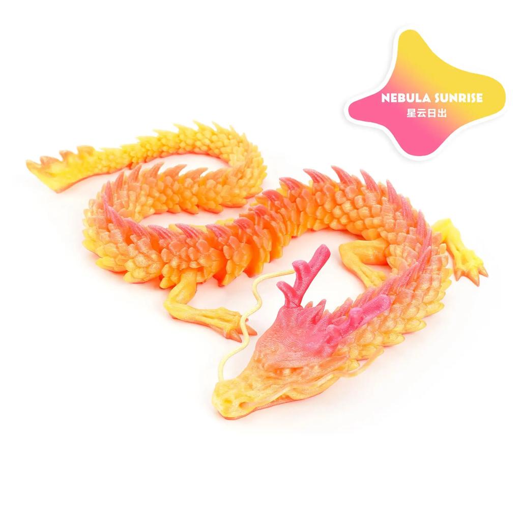 30/45/60cm Joints Movable Dragon Rotatable 3D Articulated Miniature Statue Desktop Ornament Creative Model Decor Kids Gift