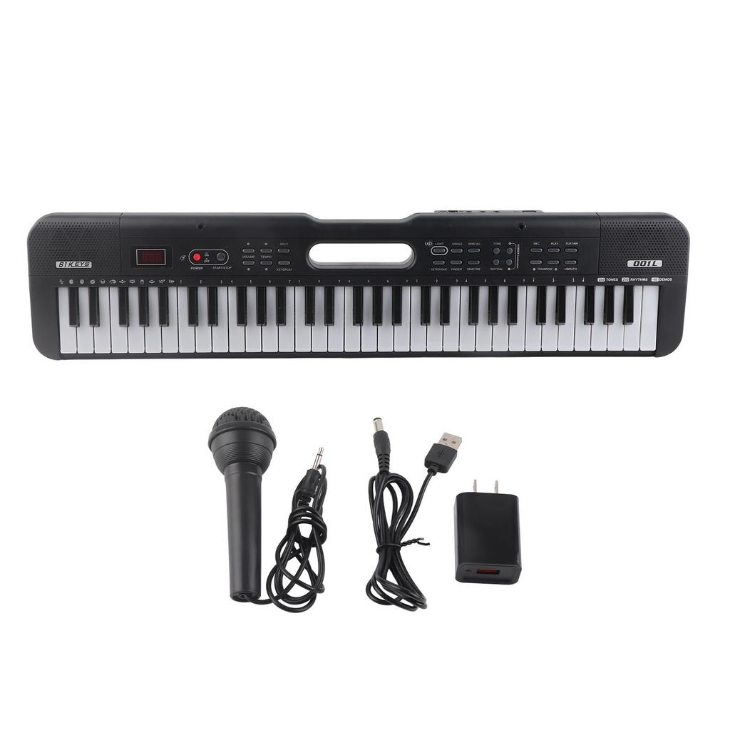 61 Keys Keyboard Piano Multifunctional Sustain Tremor Recording Portable Electronic Piano