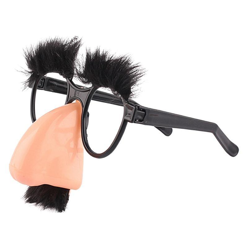 Fake Nose Glasses Toys Funny Nose Beard Eyeglasses with Eyebrows Mustache Halloween Party Decoration Novelty Prank Photo Props