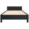 Bed Frame with Headboard Black 90 x 190 cm Faux Leather