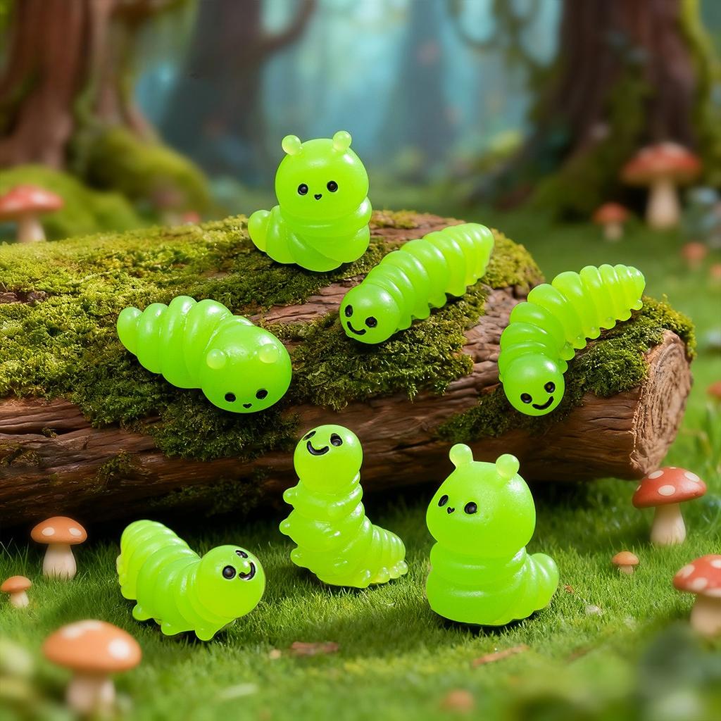 20-300pcs Mini Resin Simulated Caterpillar Small Plastic Miniature Animal Figures for DIY Fairy Garden Micro Landscape Ornament