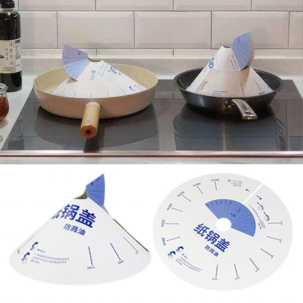 10pcs Round Paper Microwave Splatter Cover Anti-overflow Disposable Pot Lid  Travel