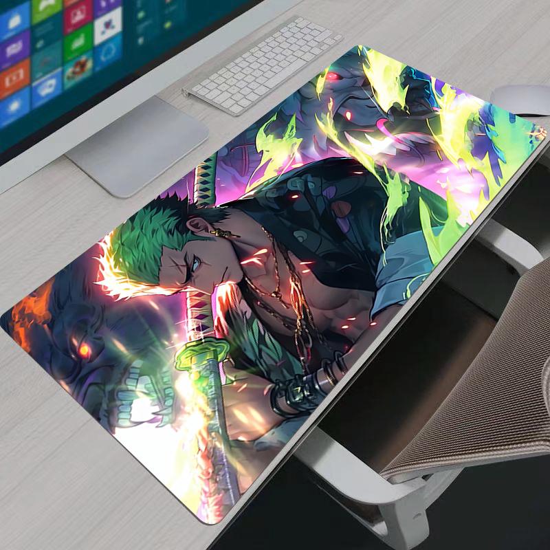 

One Piece Zoro Mouse Pad Notbook Gaming Large Keyboard NonSlip Rubber Computer Carpet Desk Mat PC Gamer MousePad Youth Gifts 30x60x0.2cm