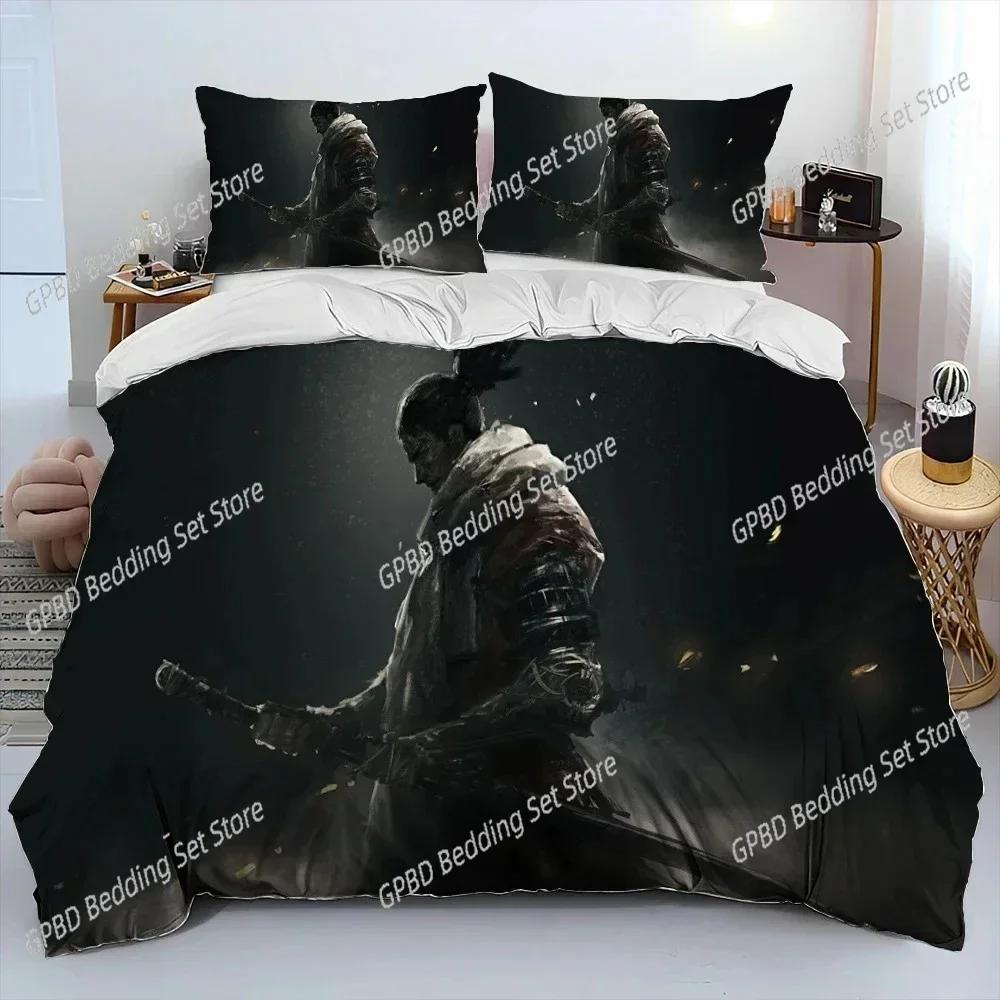 Comforter S-Sekiro Shadows Die Twice Game Bedding Set 3D Printed Suitable For Bedroom Kids Home Textile