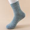 Terry Plus Velvet Thick Warm Unisex Mid-Tube Socks - Solid Color for Autumn and Winter
