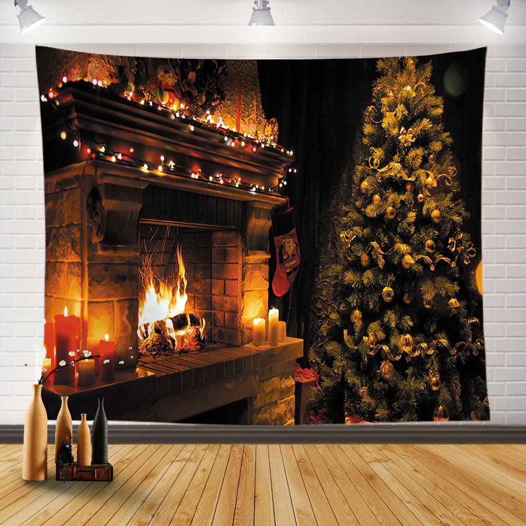 Wesołych Świąt gobelin dekoracyjny do domu na choinkę bożonarodzeniowa dekoracja ścienna salonu tkanina w tle