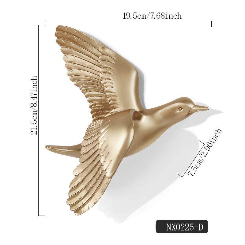 Europäischer dreidimensionaler Vogel-Wandschmuck Schwalbe Wandbehang Abstrakte Tierornamente Heimwanddekoration