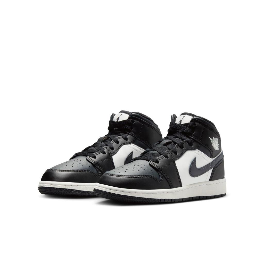 DQ8423-010 NIKE AIR JORDAN 1 MID GS BLACK OFF NOIR-SUMMIT WHITE (Men's)