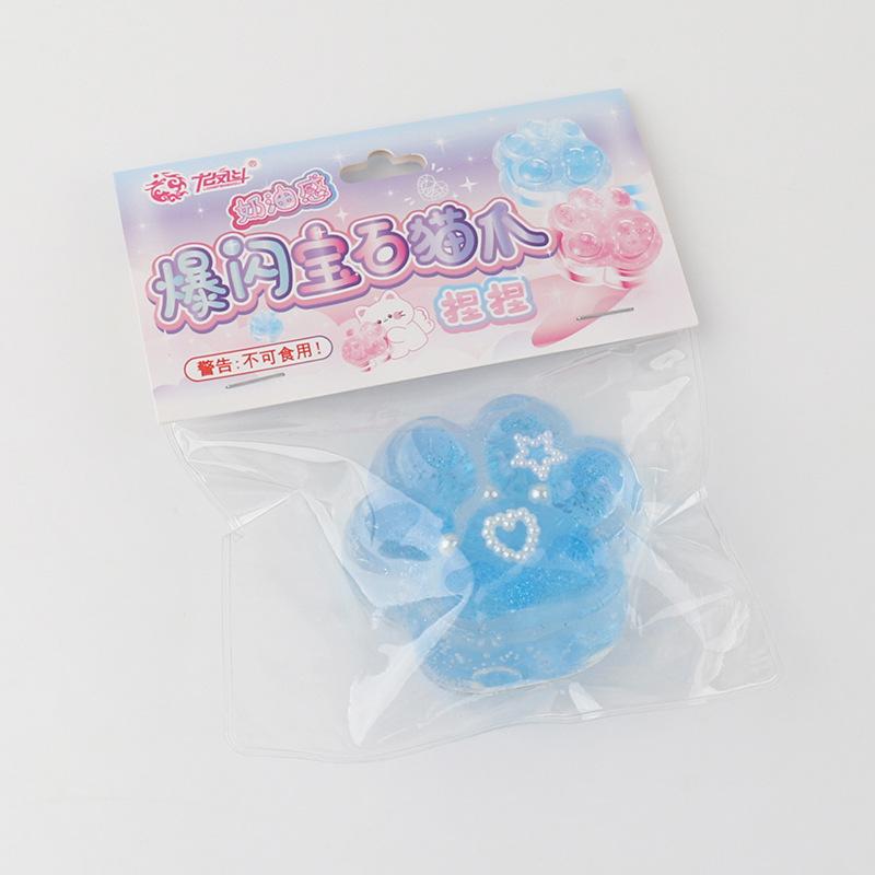 Cat Creative Paw Decompression Toys Gemstone Cat Paw Pinch Soft Vent Ball Squeeze Slow Rising Stress Easing Artifacts Toy Gifts