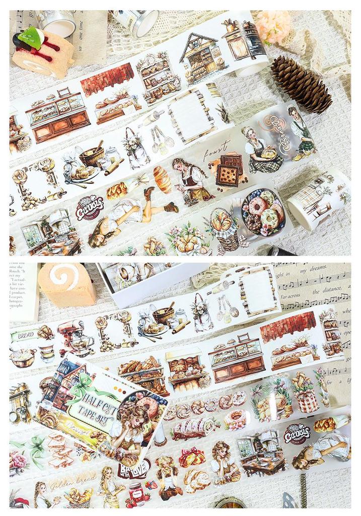 Cross-Border European & American Character Planner Stickers: Die-Cut PET Adhesive Tape Box