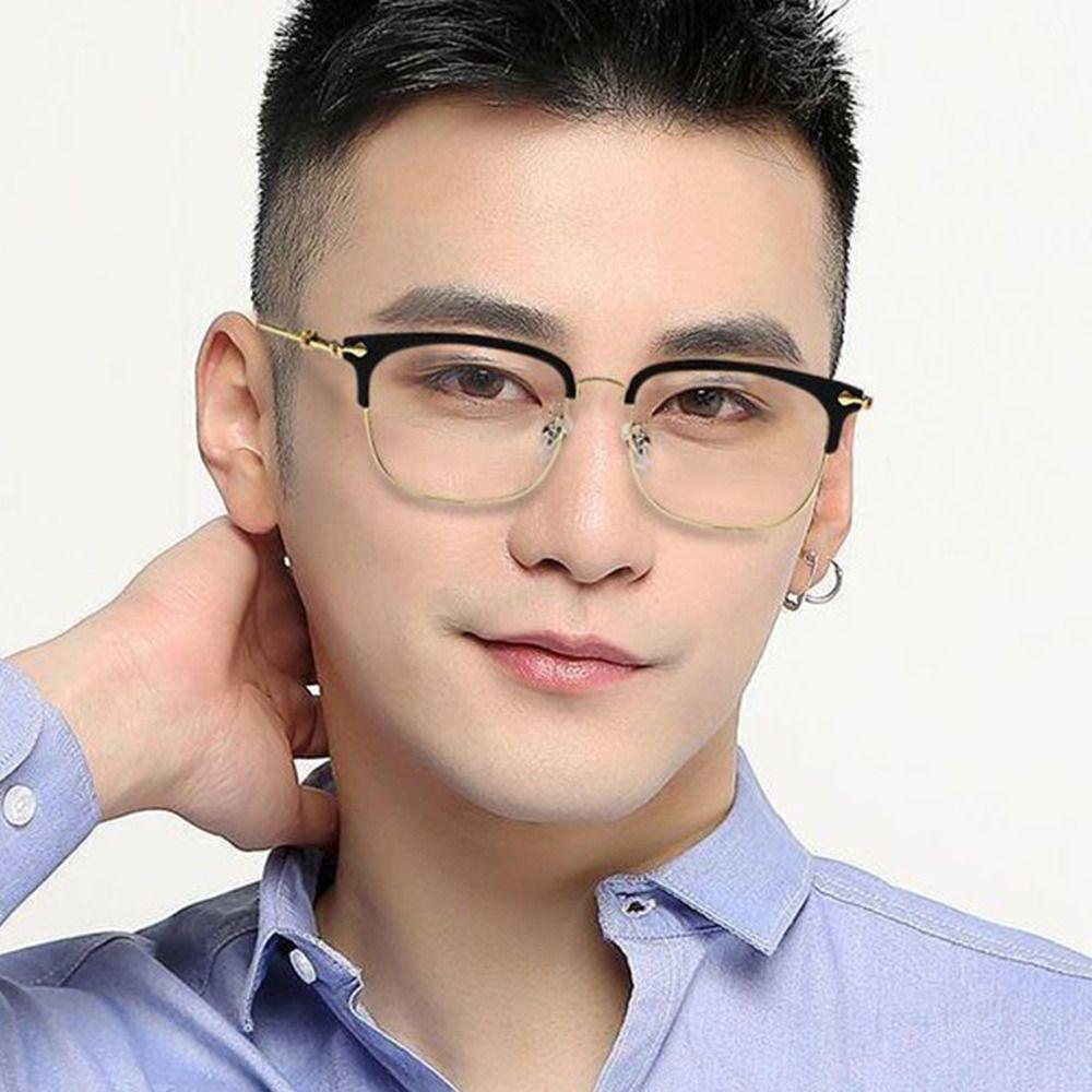 Fashion Anti-Blue Light Reading Glasses Eye Protection Vintage Ultra Light Frame Portable Elegant Hyperopia Glasses Men Women