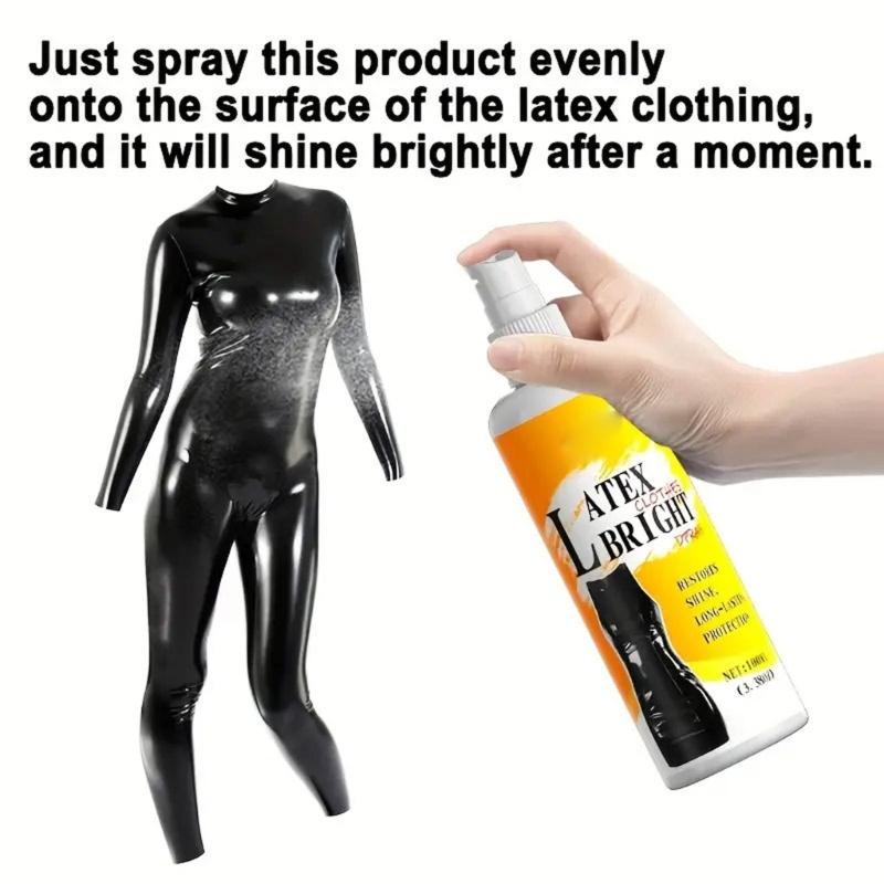 100ml Hochglanz-Sprays mit Handtuch Kratzschutz Schnelltrocknend Nicht reizend für Latexkleidung