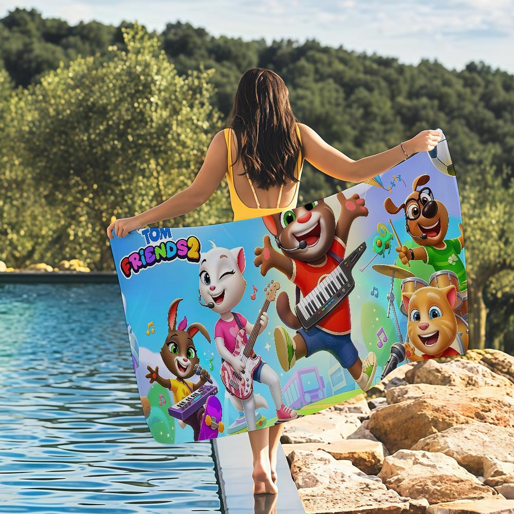 Talking T-Tom And F-Friends Towel Quick Drying Beach Towels Are Suitable For Swimming Pools Camping Yoga And The Gym