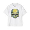 Skull Drawing Color :: High Quality Men's Heavy Oversized Tee