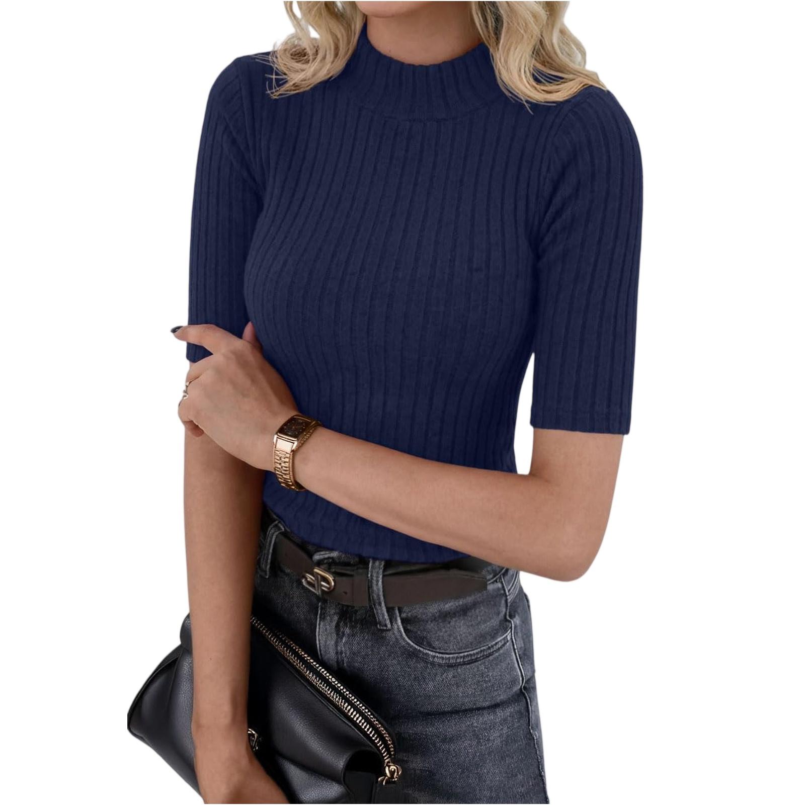 

Women s Fashionable Casual -colored Blouse S Темно-синій
