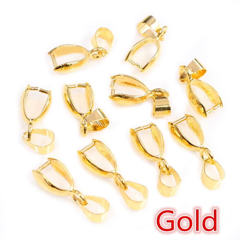 50pcs/lot 5x14mm 6x17mm 8x20mm 7 Colors Pendants Clasps Clips Bails Connectors Charm Beads Necklace Jewelry Making Findings