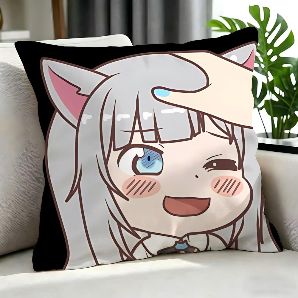 cute Chibi Neko Cushion Cover Cushion Cover Set Pcs x x x Pillowcase Decorative Sofa Home Decor