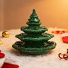 Декоративна тарілка для фаршированих яєць у формі різдвяної ялинки, зелена смола, багаторазовий святковий тримач для яєць для фаршированих яєць, святкова центральна прикраса