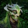Baumgeist Latexmaske mit leuchtenden Merkmalen für Kostümpartys und Cosplay-Events