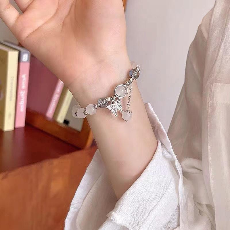 Butterfly Trendy Charm Bracelet Refreshing Moonstone Alloy 2024 Summer Accessory Womens