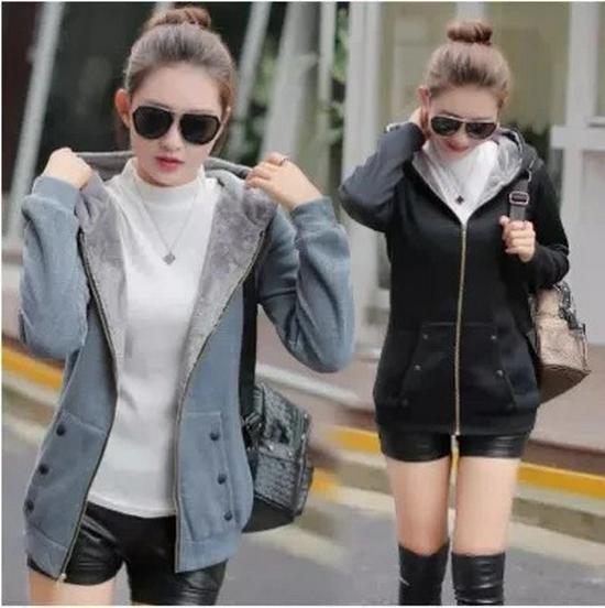 

Женский кардиган на флисовой подкладке большого размера из Юго-Восточной Азии XXXXL чёрный