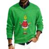 Men's V-neck Long Sleeve Ribbed Knit Pullover