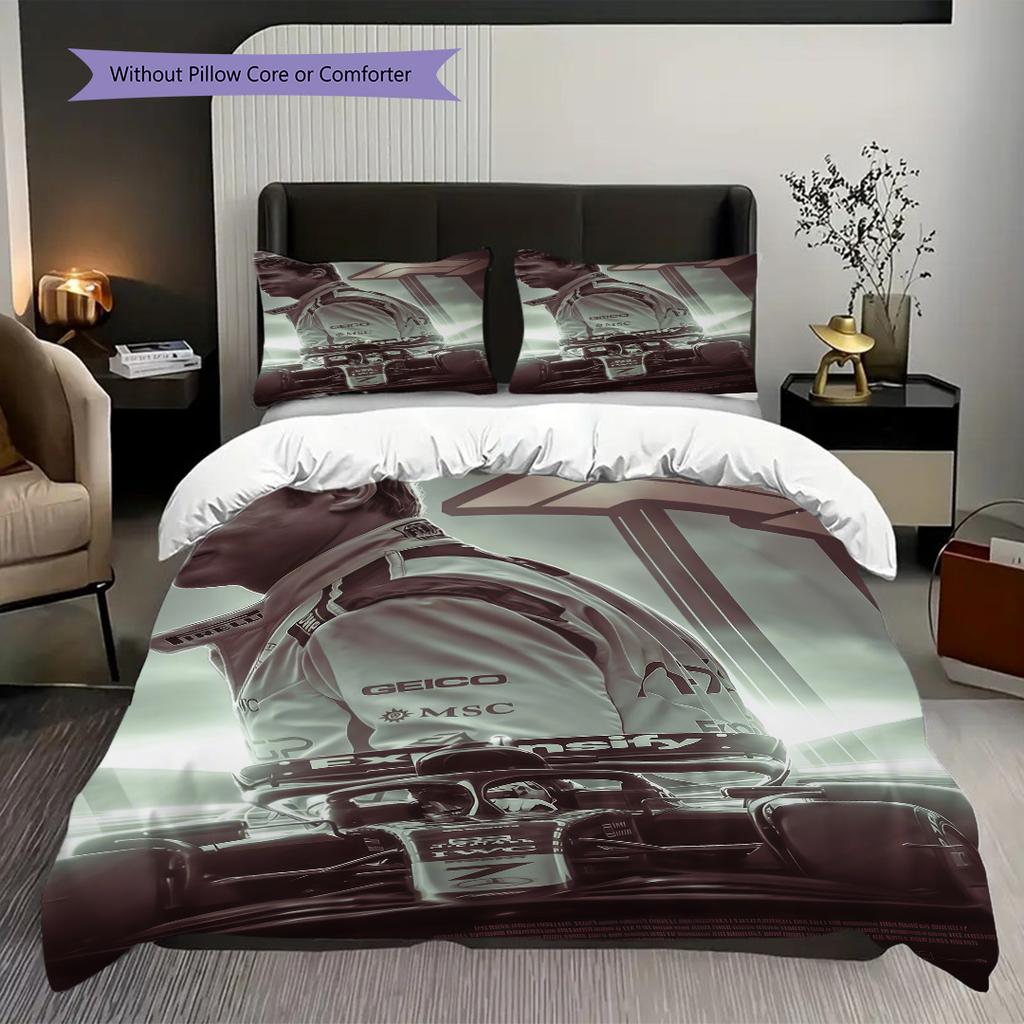 Formula 1 Movie Threepiece Set 1 Duvet Cover 2 Pillowcase Without Core Soft And Comfortable Duvet Cover And Pillowcase