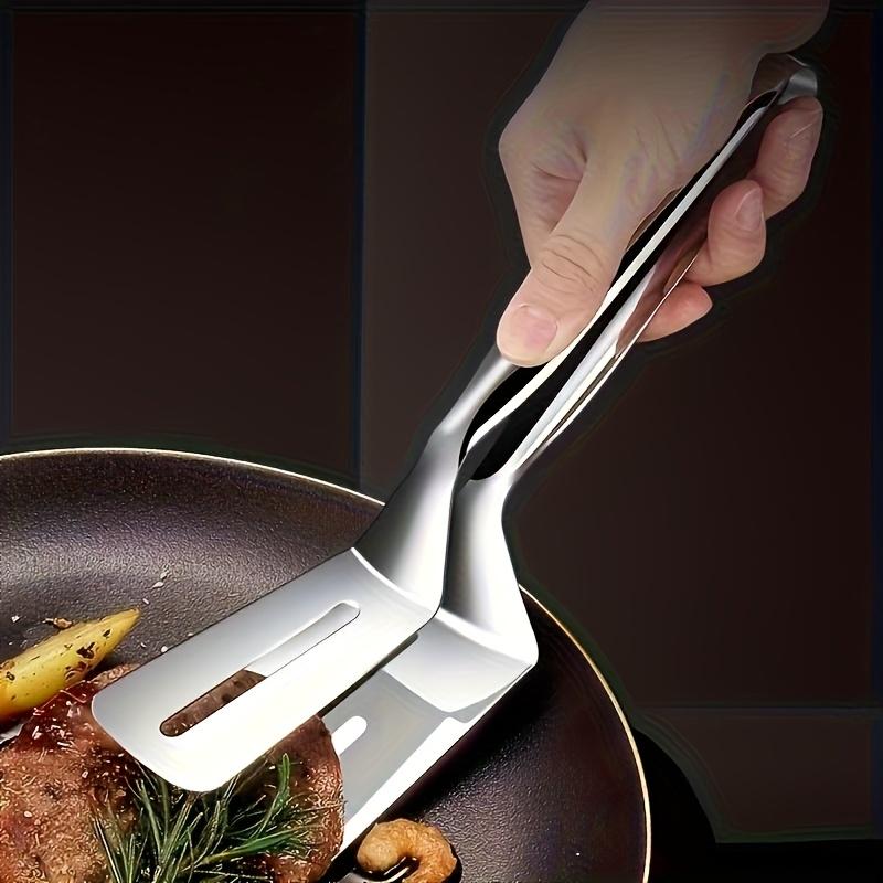 1PC Stainless steel fish tongs, multi-functional barbecue tongs, essential kitchen tools, barbecue tools, pancake flipper.