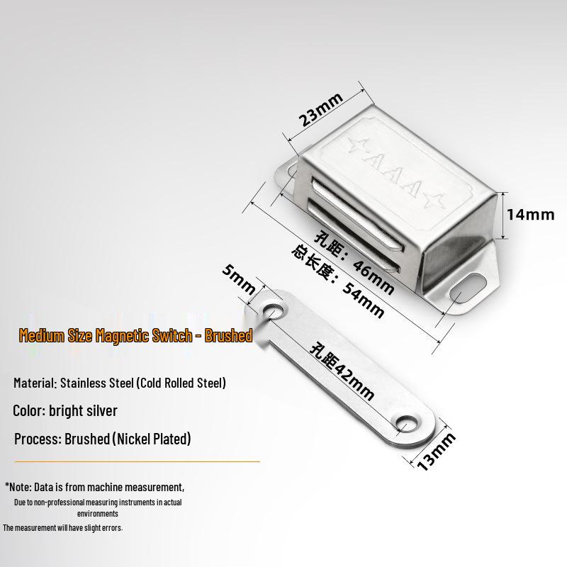 Stainless Steel Magnetic Door Catch & Stopper for Wooden Cabinets